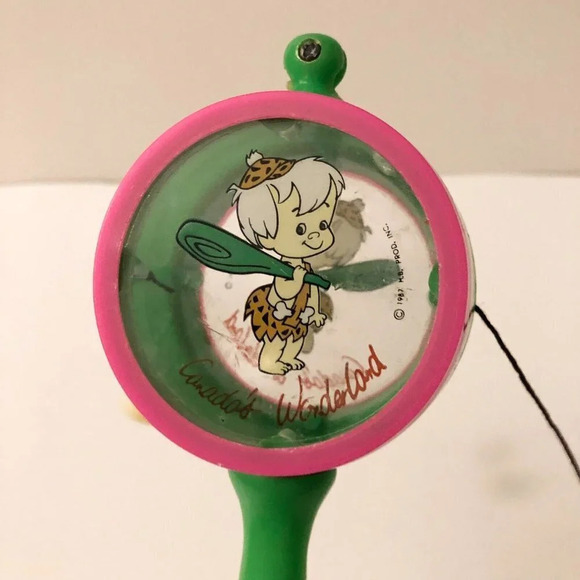 Vintage 1987 Flintstones Bam Bam Canadas Wonderland Drum Toy Rattle - Picture 13 of 13